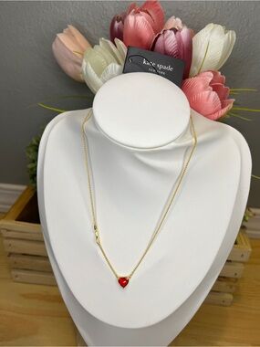 Kate Spade Red Heart Arrow Necklace